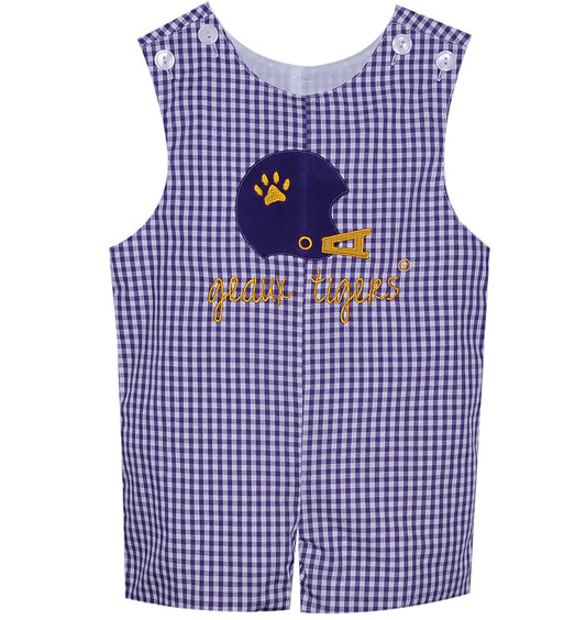 Helmet Applique Purple/Gold Shortall