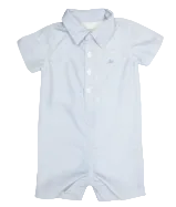 Blue Gingham Fishing Romper