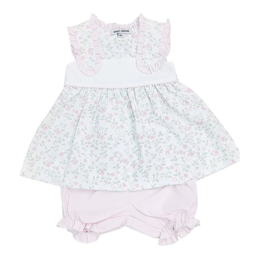 Pink/Blue Floral Bloomer Set
