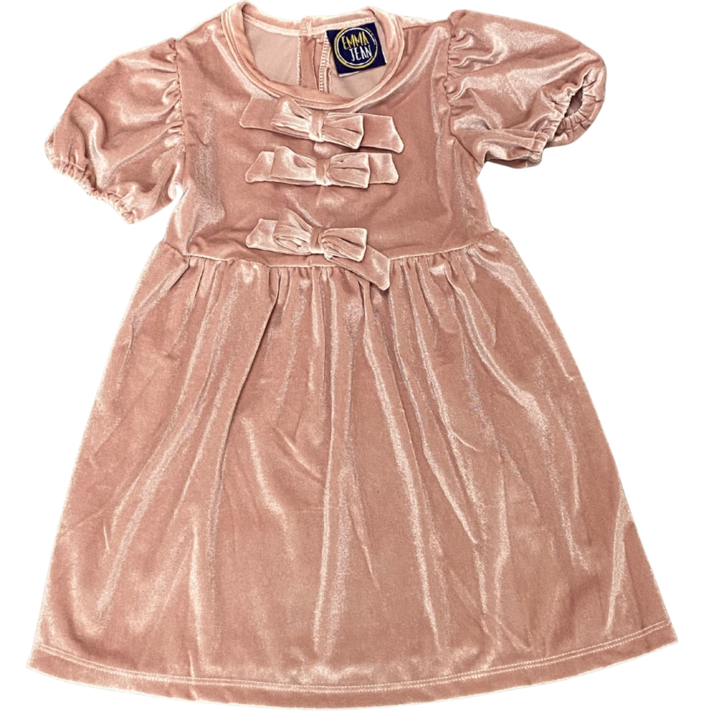 Chelsea Bows Dress Blush