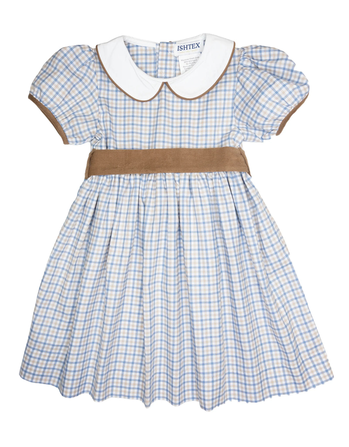 Blue/Khaki Plaid Dress