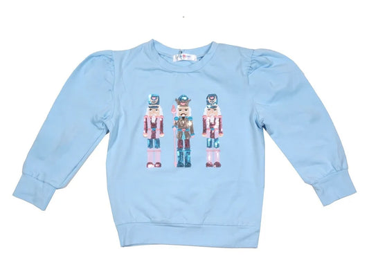 Blue Nutcracker Sequin Shirt