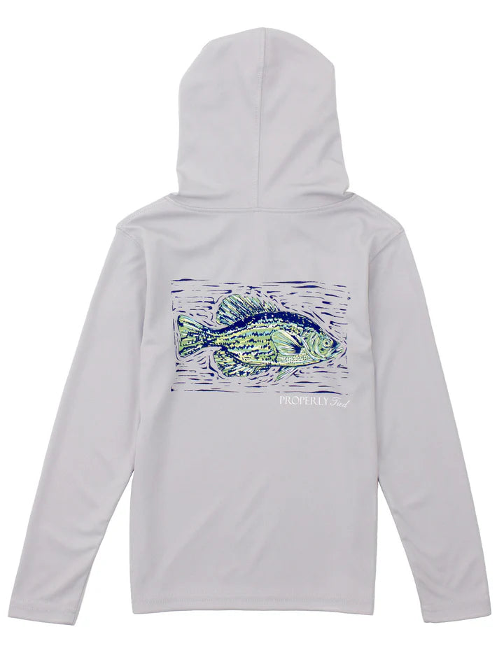 Performance Hoodie Crappie Ice Gray