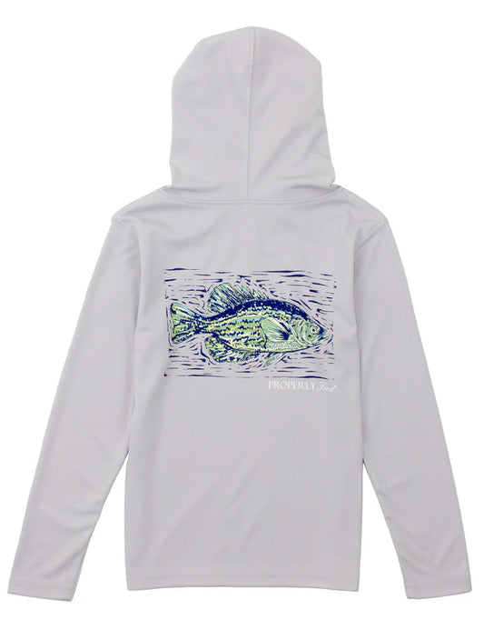 Performance Hoodie Crappie Ice Gray