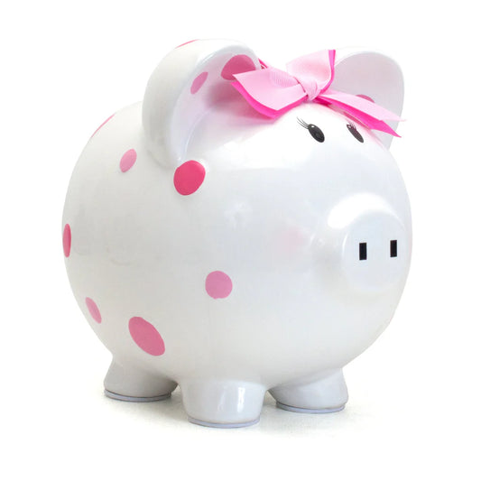 Pink Dot Piggy Bank