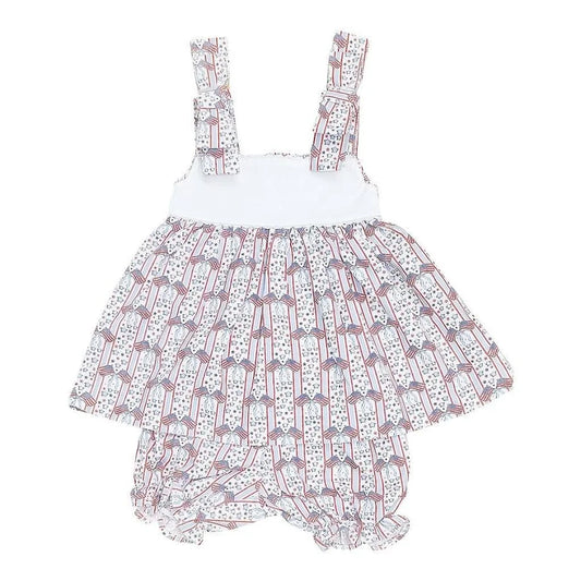 Patriotic Bow Shoulder Bloomer Set
