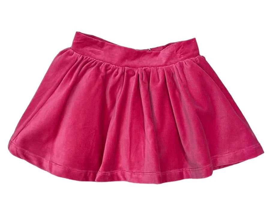 Sofie Pink Velvet Shirt/Skirt set