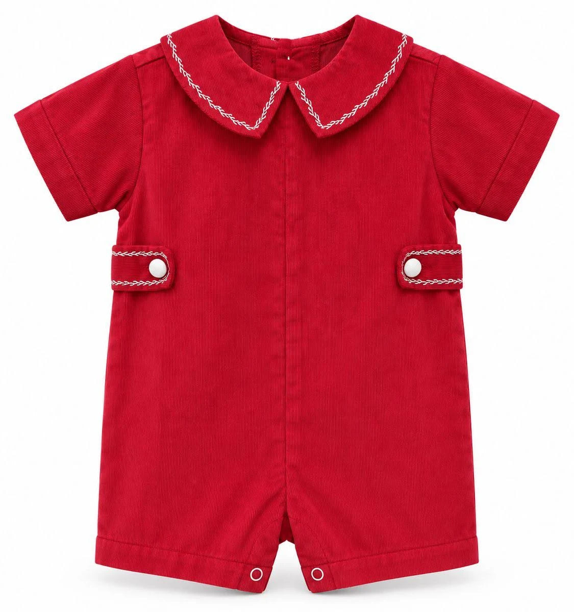 Red Corduroy Romper