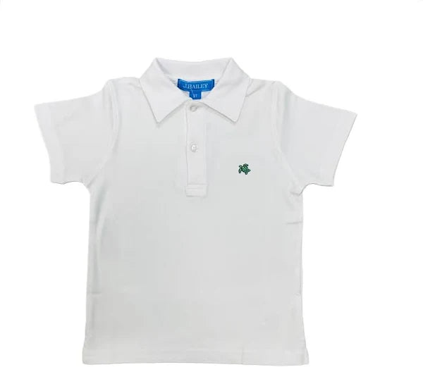 S/S white polo
