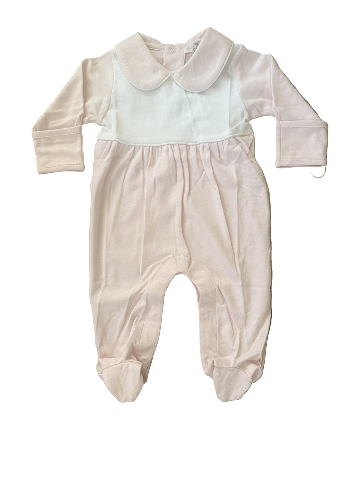 Isabella pink/white footie