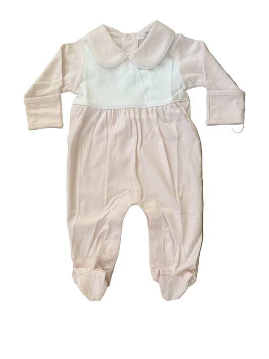 Isabella pink/white footie