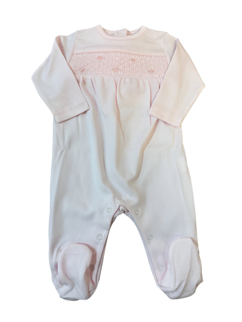Tiny Hearts Smocked Footie