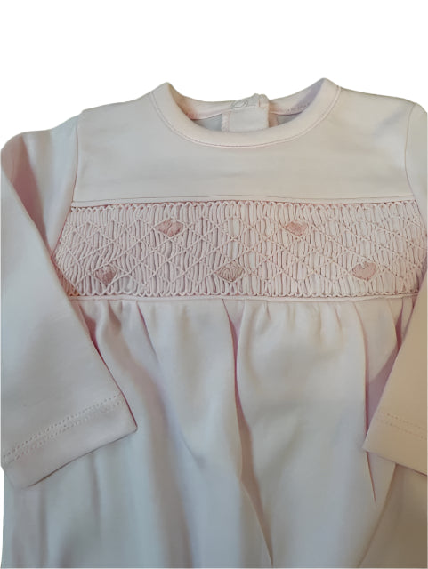 Tiny Hearts Smocked Footie