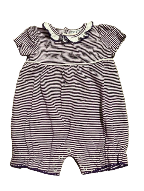 Purple Knit Stripe Bubble