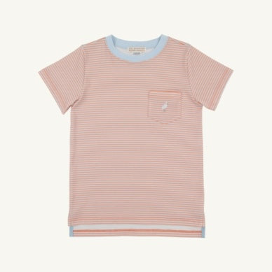 Sherbet/Blue Stripe Crewneck