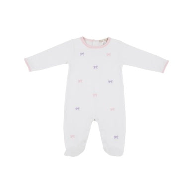 Rock Me Romper Worth Ave White/Pink & Purple Bows