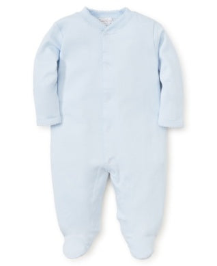Basic footie lt blue/lt blue-0-3m