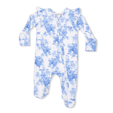 Dream Floral Zipper Footie