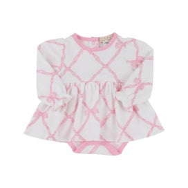 Ls Daisy Diaper Cover Dress/Bow