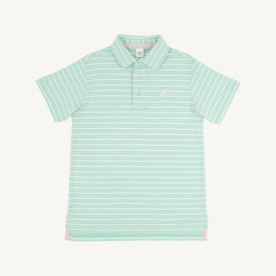 Summer Stripe Bay Green Polo