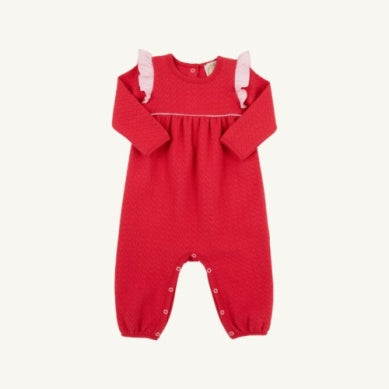LeighAnn Romper Richmond Red/Palm Beach Pink