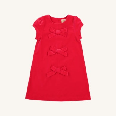 Betts Bow Dress-Velveteen